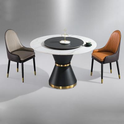 雪山石+勞倫黑金巖板餐桌 W35T132C