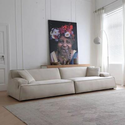 設計師款-大馬士革 意式極簡磨砂布藝客廳直排沙發(fā) W35Y079C